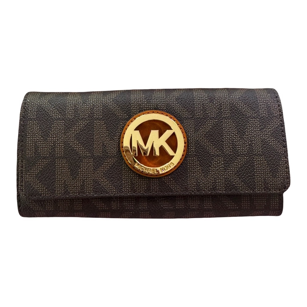 Michael Kors Black and Gold Logo Wallet